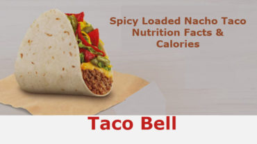 Taco Bell Spicy Loaded Nacho Taco Calories | Ingredients | Taco Nutrition