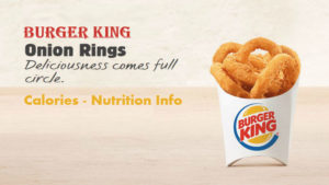 Burger King Onion Rings Calories