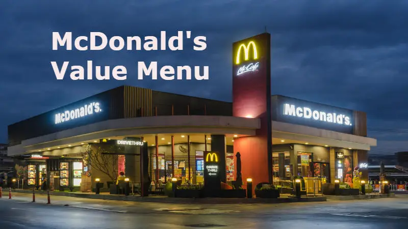 McDonalds Value menu