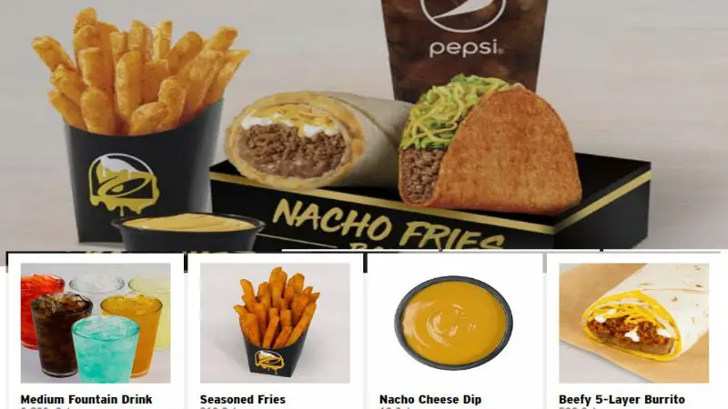 Taco bell menu 5 dollar box