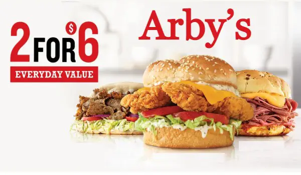 Arbys 2 for 6