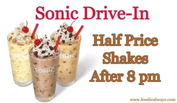 Sonic Shakes After 8 PM